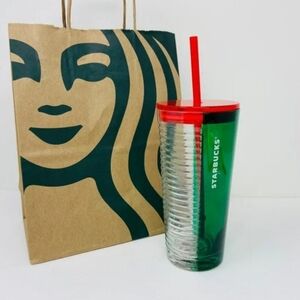 Starbucks 💫 2021 Holiday Collection Glass  💫 Red•Green•Clear•
